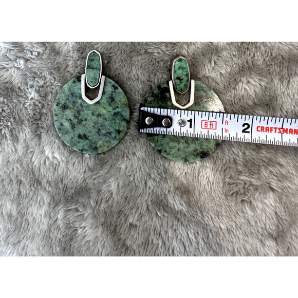 Kendra Scott Didi Dangle Statement Earrings Silver African Turquoise - Picture 4 of 4